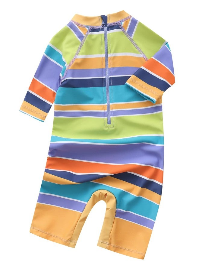 Aisyee Baby Boys Rash Guard Sunsuits for Toddler Boys One Piece Swimsuits UPF 50+ Short Sleeve Bathing Suits Beachwear Dino Vacation 24 Months - Image 2