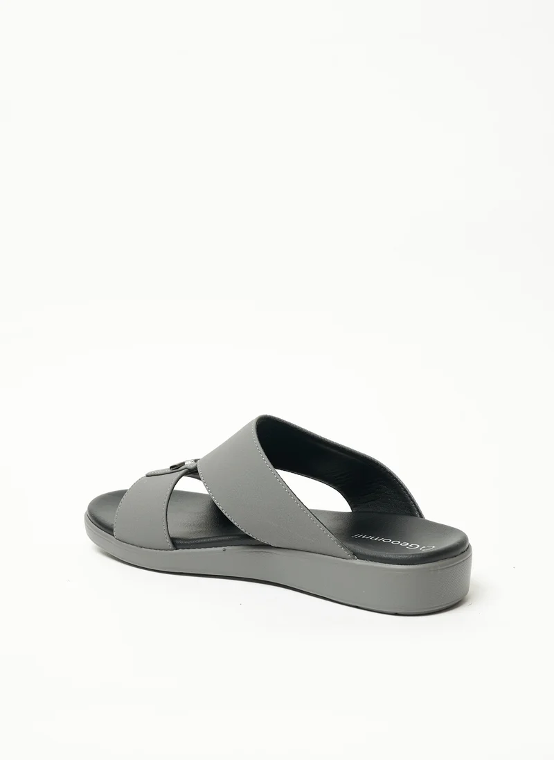 Geoomnii Dk Grey Geoomnii Mens Arabic Sandals Dark Grey for Men | Best Price UAE
