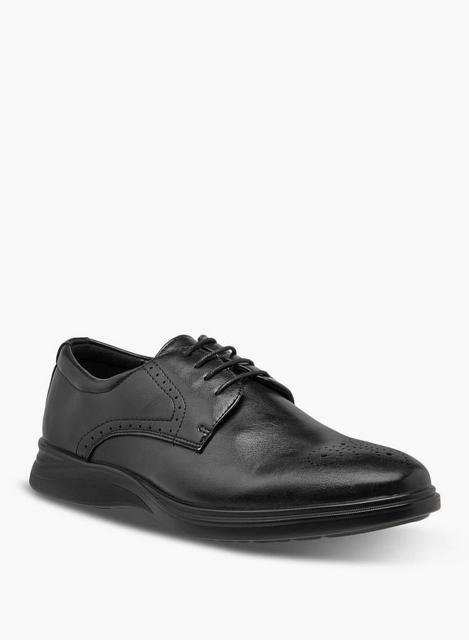 Le Confort Men Perforated Lace-Up Derby Shoes - Image 2
