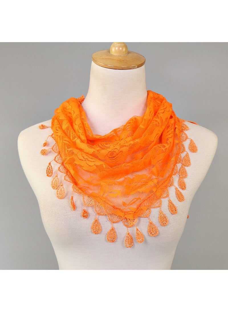 Fashion Lace Triangle Scarf Rose 2# Orange 