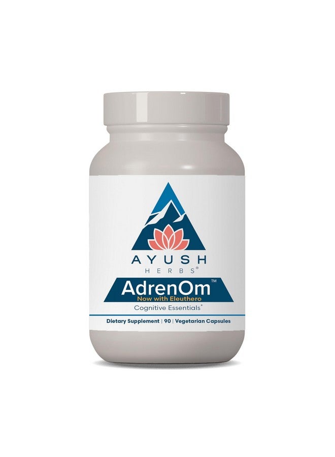 Ayush Herbs AdrenOm - Ayurvedic Adrenal and Stress-Support Supplement for Women & Men, Ashwagandha & Eleuthero to Support Adrenal Balance, Cognitive Function & Calm - 90 Vegetarian Capsules (1 Count) - Image 1