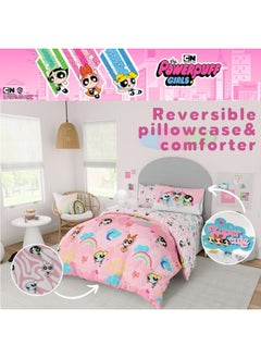 Franco Franco Collectibles Powerpuff Girls Bedding 7 Piece Super Soft Comforter and Sheet Set with Sham, Queen  - Image 5