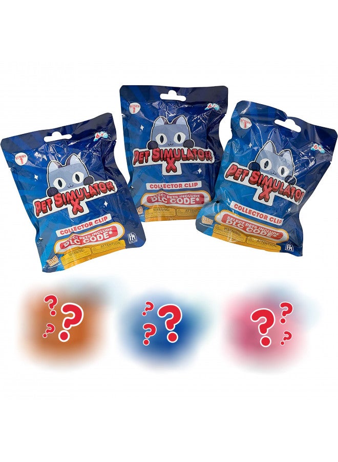 UCC Distributing PET Simulator X - Mystery Pet Minifigure Toys with Collector Clip - Blind Bags 3 Pack and Chance of DLC Code - Surprise Collectable - Image 1