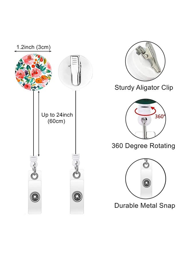 Photon 3 Pcs Badge Reel, Retractable Nurse Badge Holder with Alligator Clip ID Name Card Badge Clip for Office Student Doctor Nurse - Image 2