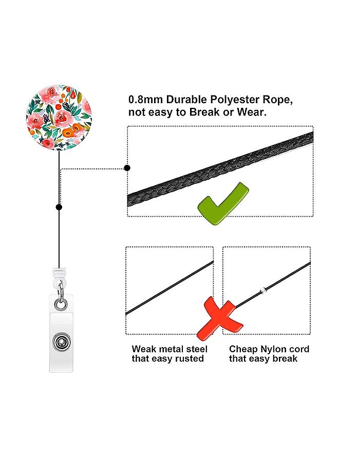 Photon 3 Pcs Badge Reel, Retractable Nurse Badge Holder with Alligator Clip ID Name Card Badge Clip for Office Student Doctor Nurse - Image 3