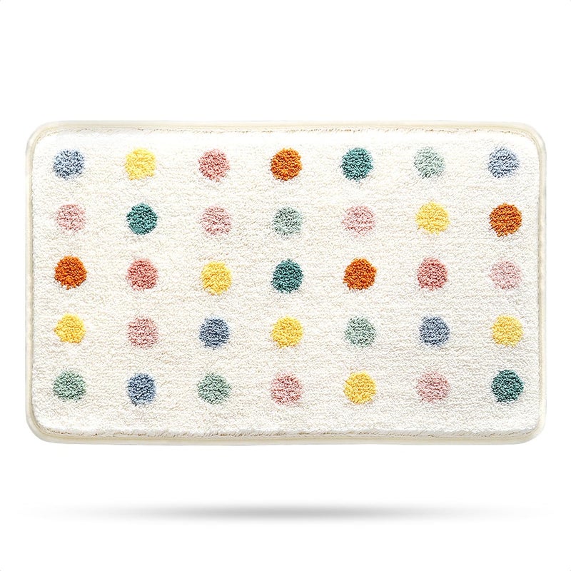 Molesun Floral Bath Mat Bathroom Rug NonSlip Soft Shower Rug Microfiber Cute Bath Rug for Kids Water Absorbent Thick Shaggy Floor Mats for Bedroom Kitchen Home Decor 16 x 24 - Image 2