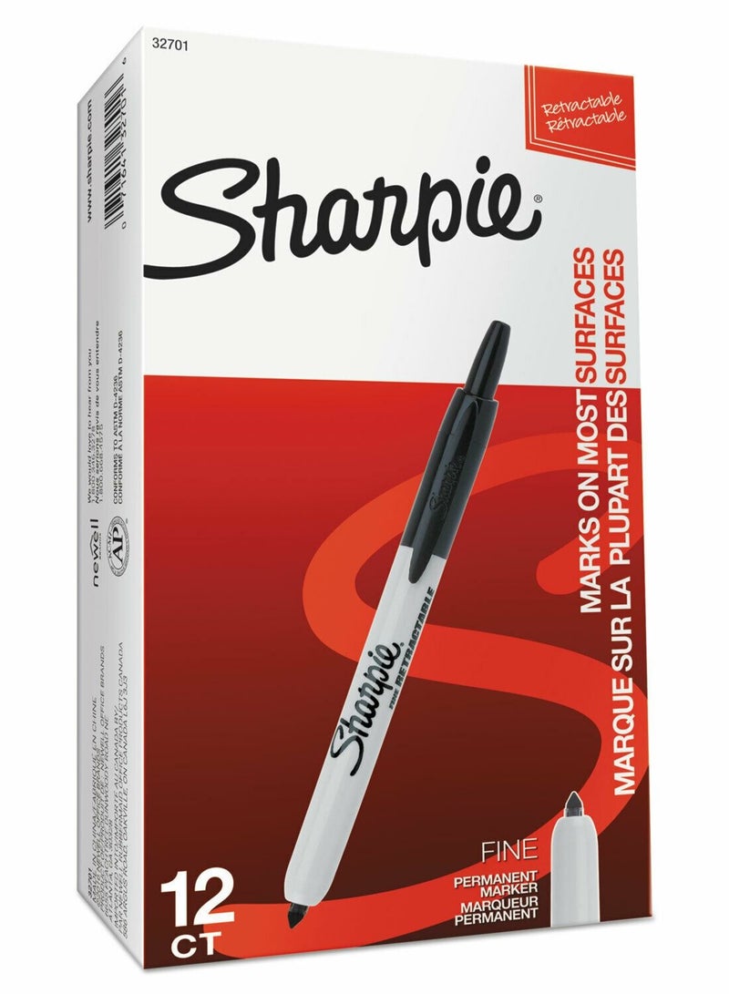 Sharpie 2-Piece Retractable Permanent Marker Black Ink - Image 4