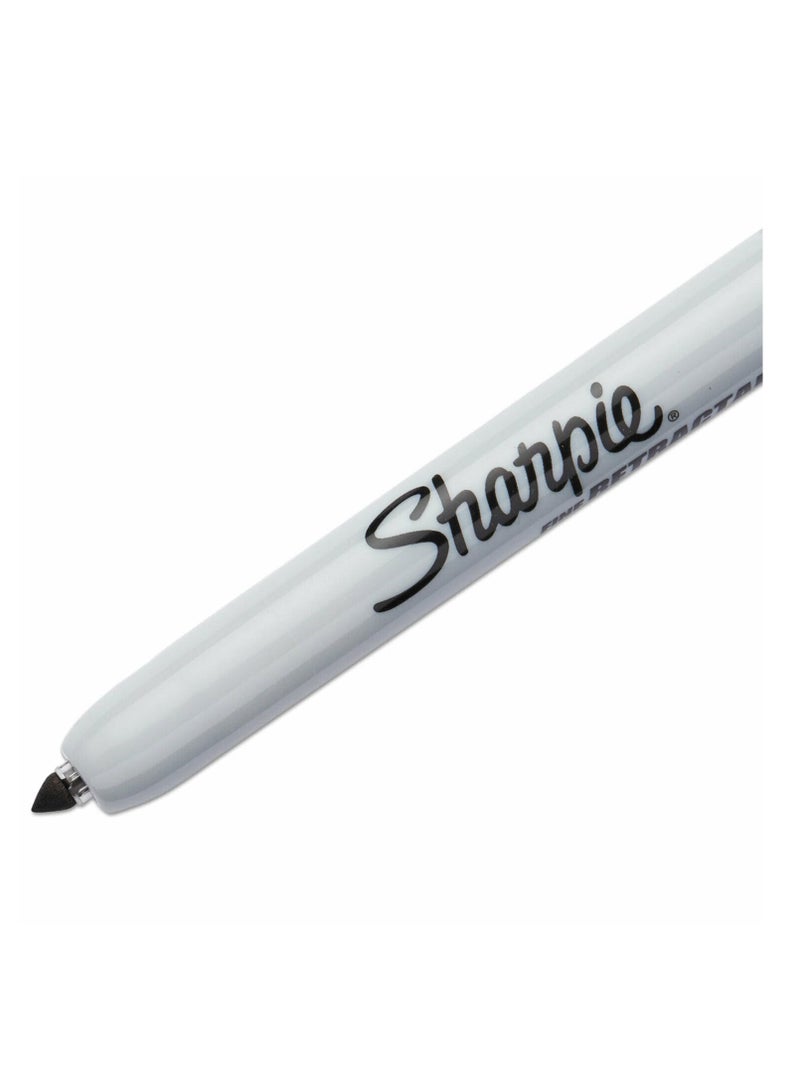 Sharpie 2-Piece Retractable Permanent Marker Black Ink - Image 3