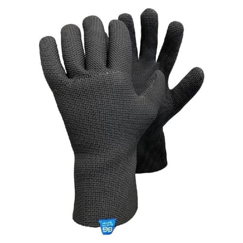 Glacier Glove قفازات جليد باي للرجال من غلاسيير - قفازات نيونبرين مقاومة للماء مبطنة بالفليس | كف بدون خياطة مع نسيج جلد القرش، رمادي، كبير - Image 1
