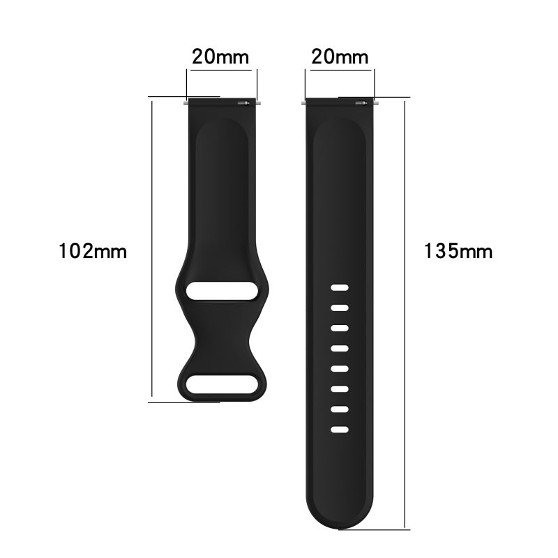 S-TOP For Garmin Move Style 20mm Solid Color Silicone Watch Band(White) - Image 3