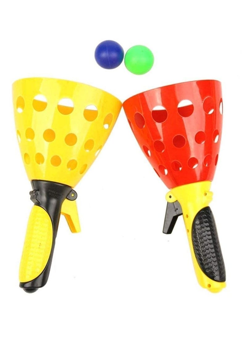 NOG Shoot Balls in Air Game Toy Set for Kids Click and Catch Game Best Gift for boy and Girl Hand Basketball Set Indoor Outdoor Sports Games  - Image 1
