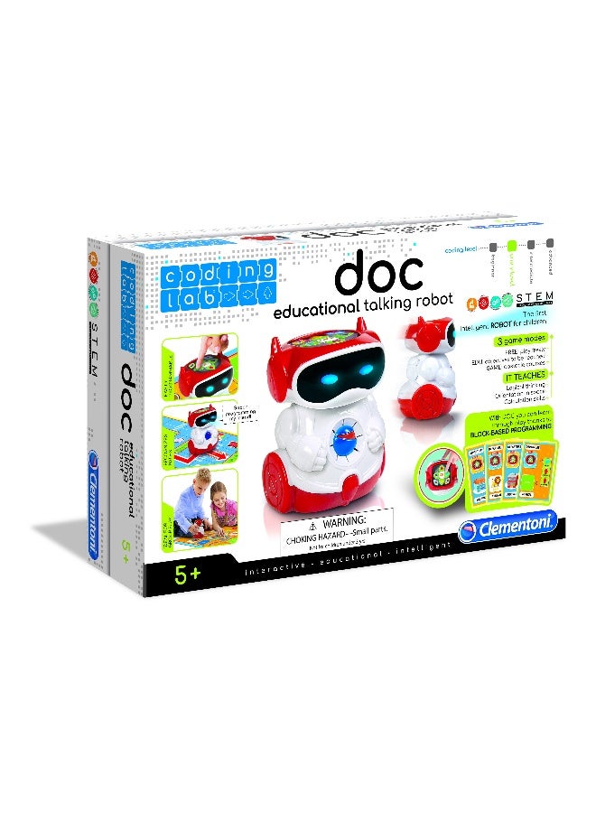 Clementoni DOC Educational Talking Robot, Battery Operated | 3 Game Modes | Coding Lab | STEM Toys | Science Toys | Educational & Learning Toy | Gift for Kids and Science Lover - Image 1