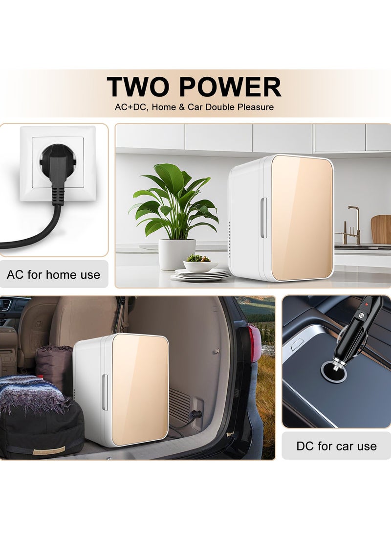ANYOUI Bedroom Mini Fridge, 8L Refrigerator, Low Noise Portable Fridge for Cosmetic Food Bedroom Office Travel  - Image 4