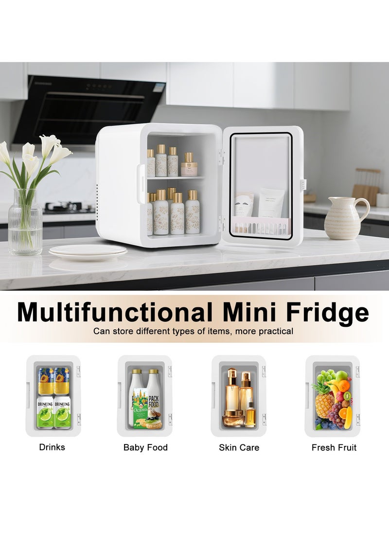 ANYOUI Bedroom Mini Fridge, 8L Refrigerator, Low Noise Portable Fridge for Cosmetic Food Bedroom Office Travel  - Image 3
