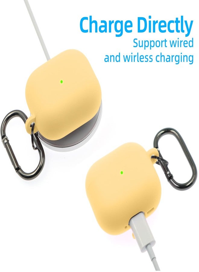 CASEFUN Compatible with AirPods 4 Case 2024, Premium Soft Silicone Protective Case Cover for Apple AirPods 4th Generation with Cleaner Kit, Carabiner and Keychain Accessories for Women Girls - Image 5