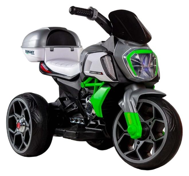 Dream Land Marshmallow Electric Rides-on Motorcycle with 3 Wheels - Green - FB-6189 - Image 1