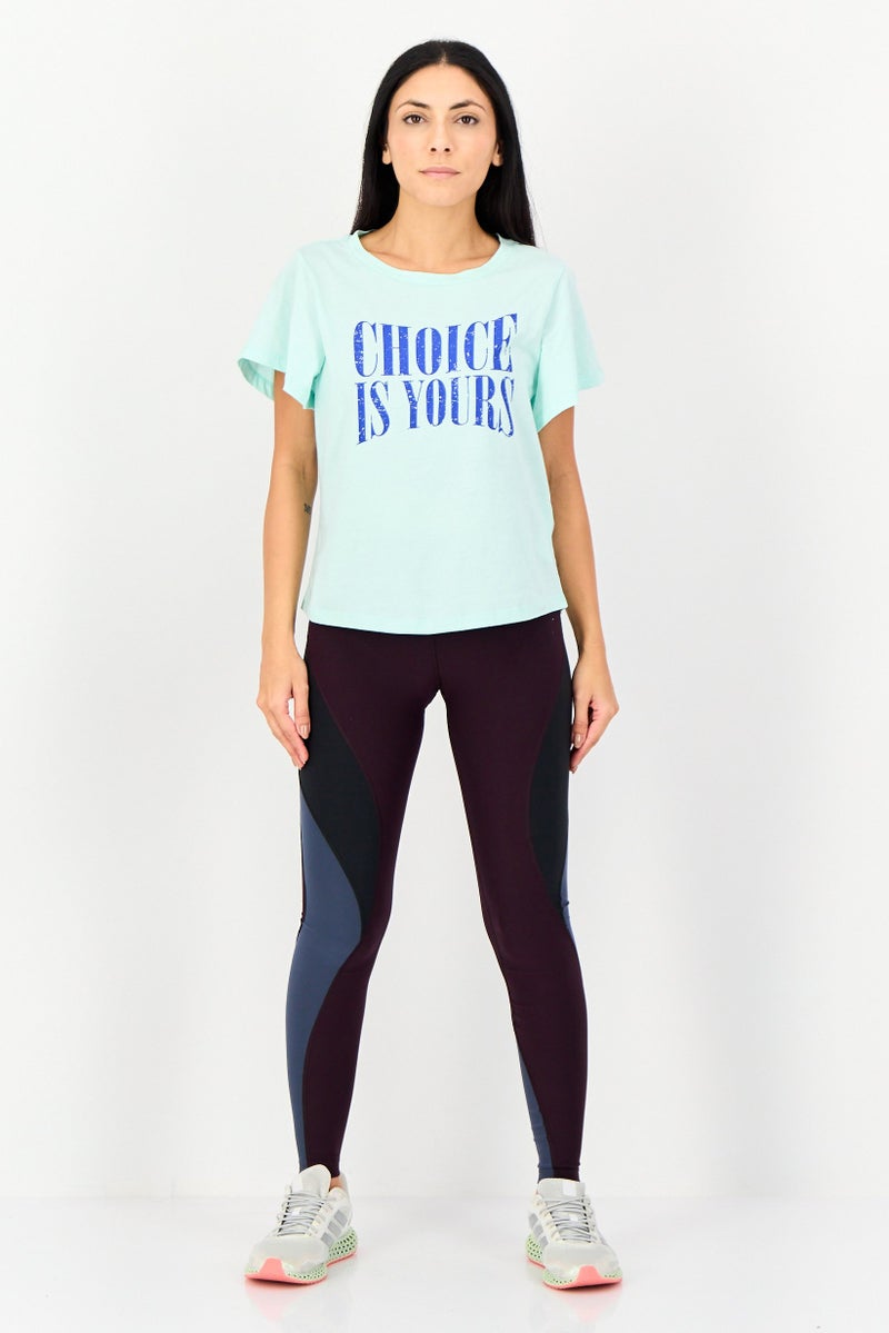 VERO MODA I Scenery by Vero Moda Women Crew Neck Graphic Print Short Sleeve T-Shirt, Light Green - Image 4