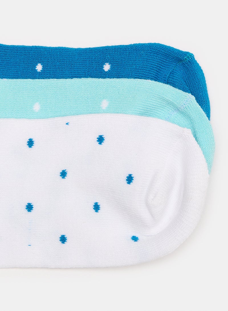 STITCH Girls Pack of 3 Lycra Ankle Casual Dots Socks  - Image 3