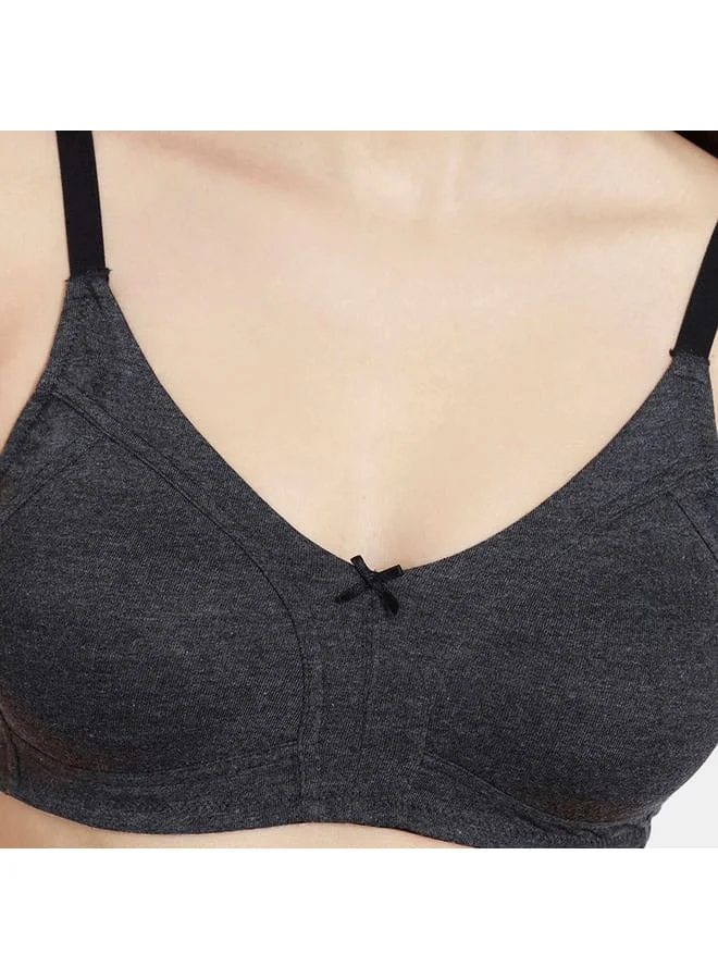 zivame Zivame Solid Bra with Hook and Eye Closure