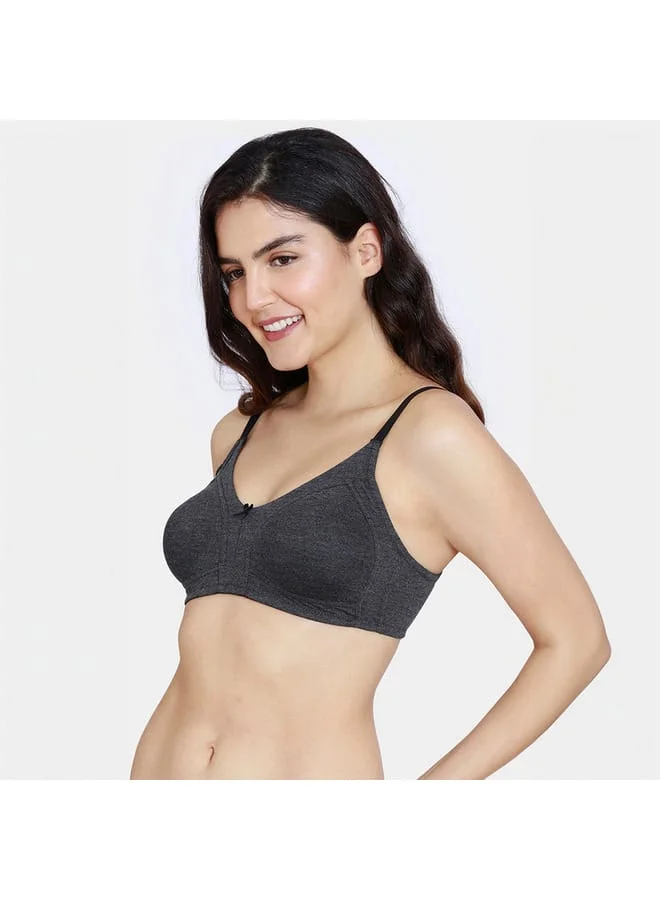 zivame Zivame Solid Bra with Hook and Eye Closure