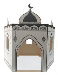 Hilalful HilalFul Colour Me Cardboard Mosque Playhouse | DIY Activity for Kids | Imaginative Play | For Indoor Play | Islamic Gift for Kids and Children | Eduactional and Learning Toy | Easy To Assemble  - Image 2