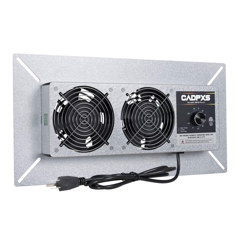 CADPXS Crawlspace Ventilation Fan Crawlspace Fan Vent with Humidistat Dehumidistat Freeze Protection Thermostat for Crawl SpacesBasementGarageAtticHydroponics Grow Tents 220 CFM Air Out