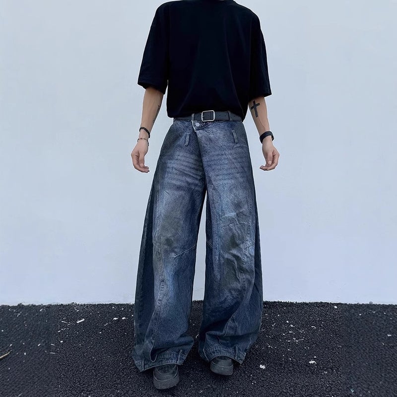 Unisex Classic Denim Jeans Loose Fit Daily Outdoor Wear - Image 5