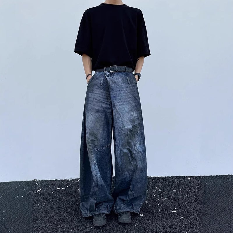Unisex Classic Denim Jeans Loose Fit Daily Outdoor Wear - Image 3