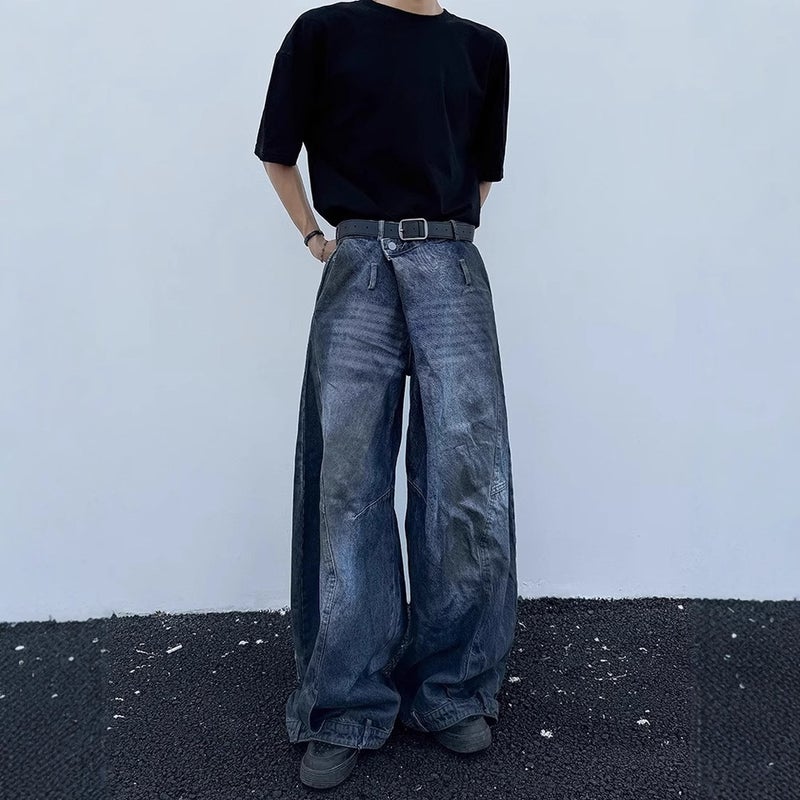 Unisex Classic Denim Jeans Loose Fit Daily Outdoor Wear - Image 4