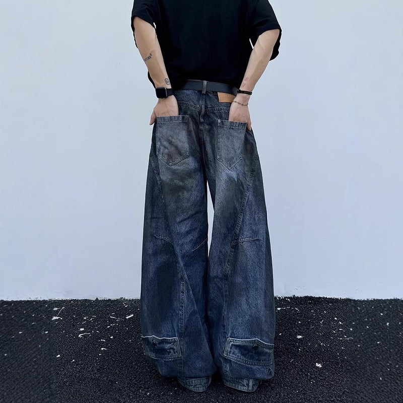 Unisex Classic Denim Jeans Loose Fit Daily Outdoor Wear - Image 2