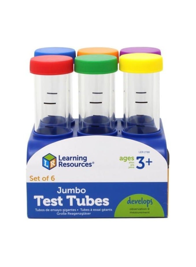 Learning Resources Primary Science Jumbo Test Tubes with Stand Set of 6 Ages 3+Multi-color 1 Pack - Image 2