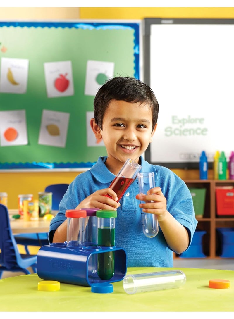 Learning Resources Primary Science Jumbo Test Tubes with Stand Set of 6 Ages 3+Multi-color 1 Pack - Image 3
