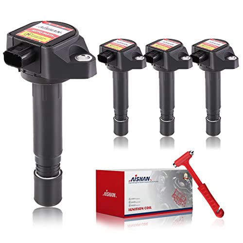 AISHAN Set of 4 Ignition Coil Pack Compatible with 2006 2007 2008 2009 2010 2011 Honda Civic 1.8L | Replace# UF582 - Image 1