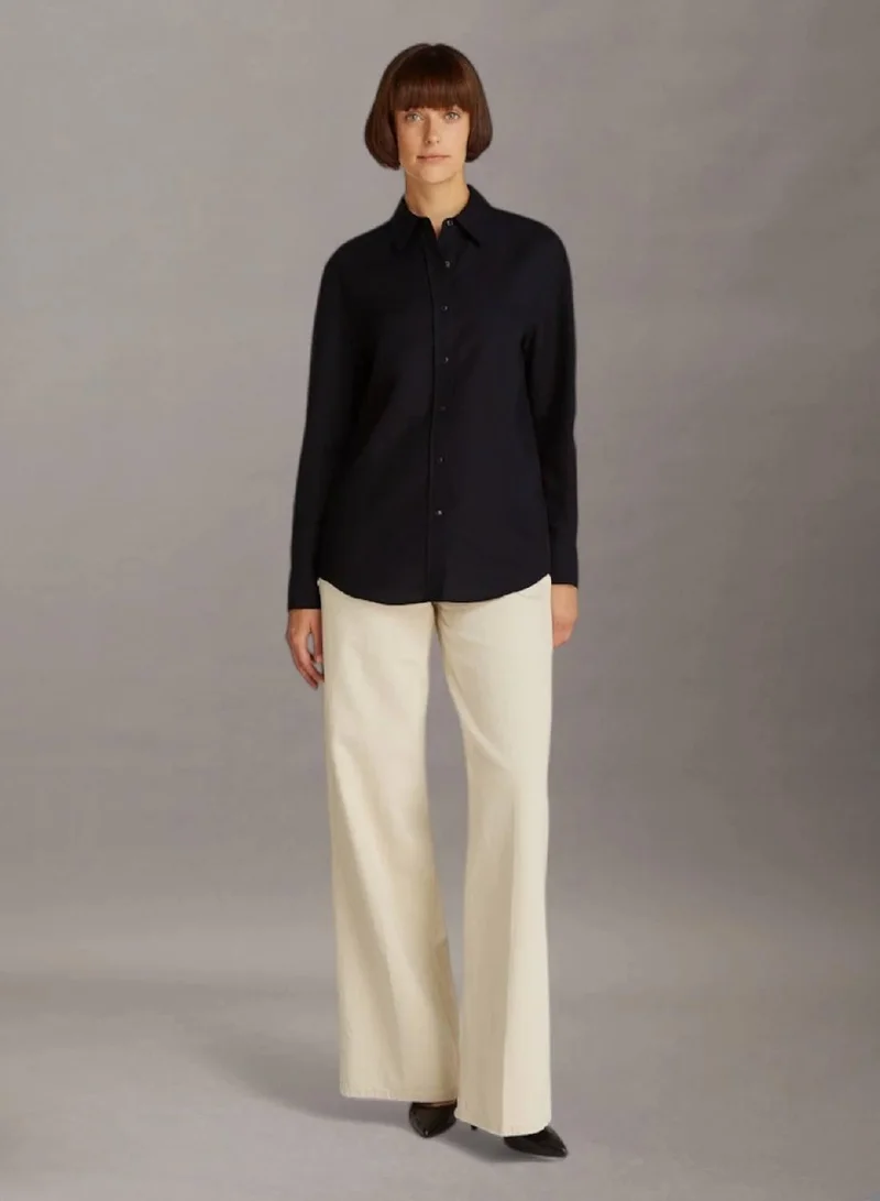Calvin Klein Ck Black Linen Lyocell Shirt for Women | Best Price UAE