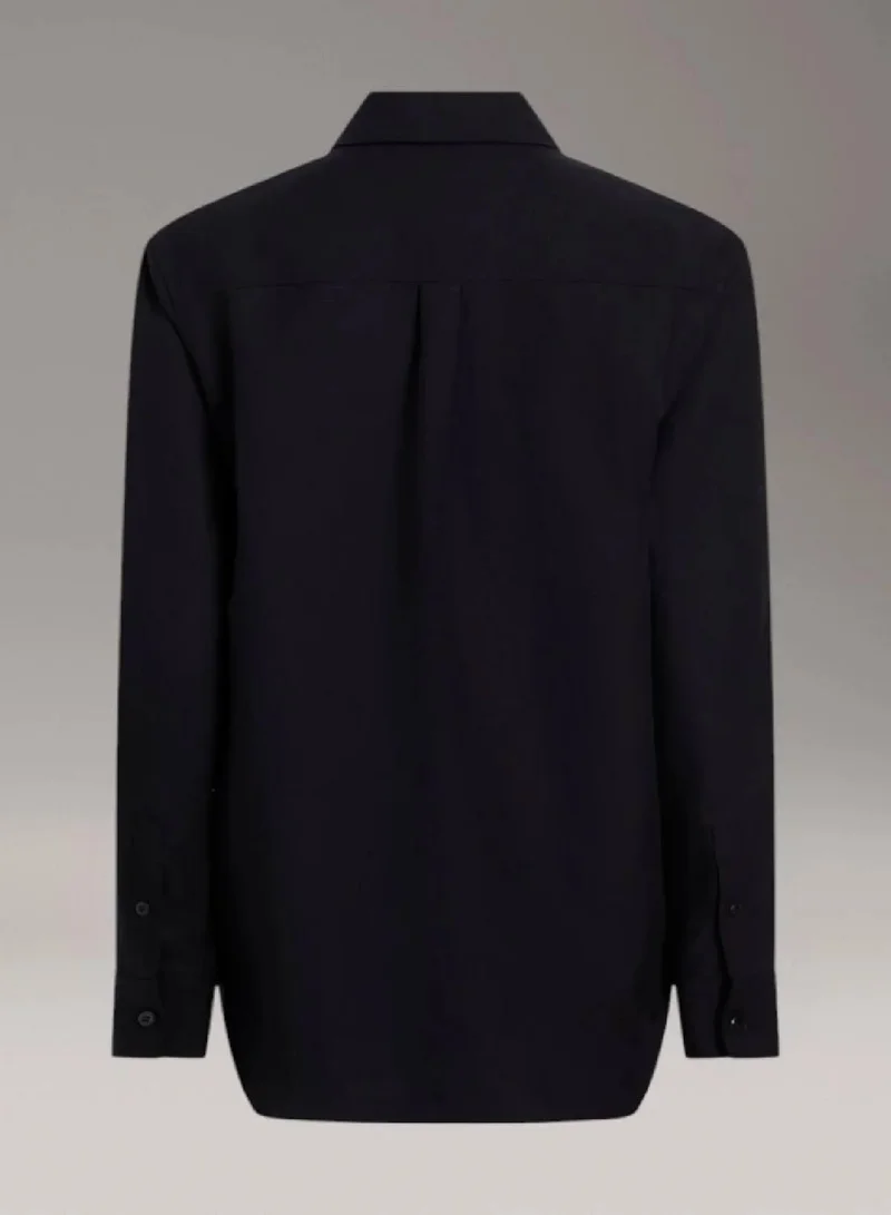 Calvin Klein Ck Black Linen Lyocell Shirt for Women | Best Price UAE