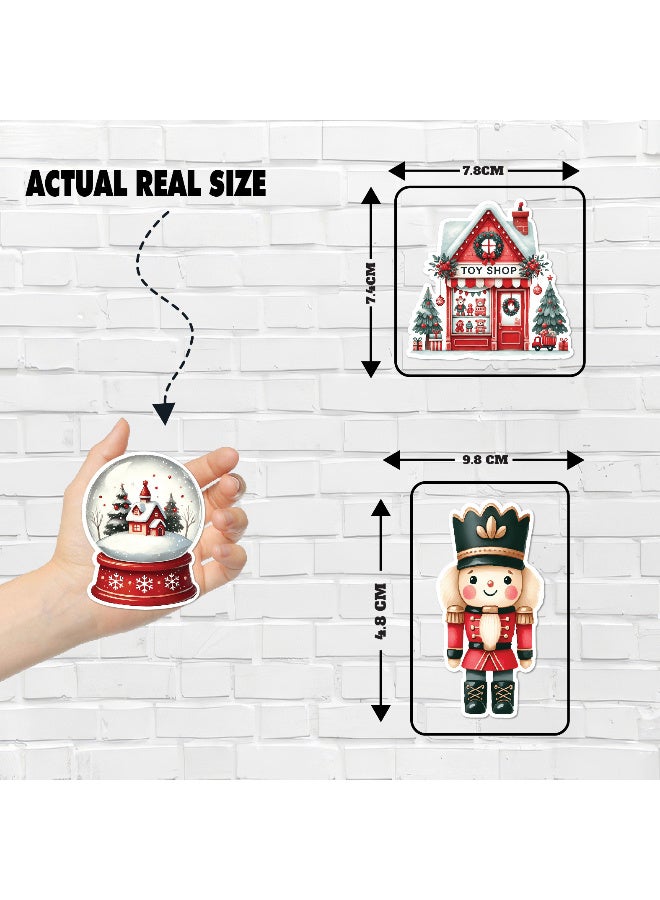 Christmas Fridge Magnets Set of 8 – Festive Decorative Magnets with Santa, Snowflakes, Christmas Trees & Holiday Designs for Refrigerator, Kitchen, and Home Décor, Perfect Seasonal Decorations for a Cozy Christmas Atmosphere - Image 3