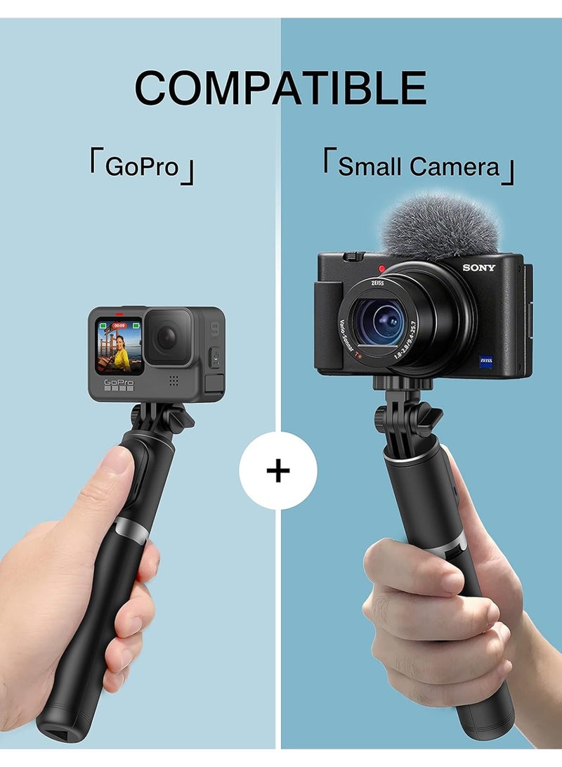 Selfie Stick with LED Fill Light, 3-in-1 Phone Tripod Stand with Bluetooth Wireless Remote & 360° Rotation, Compatible with iPhone, OnePlus, Samsung, Realme, All Smartphones, GoPro (Black) - Image 2