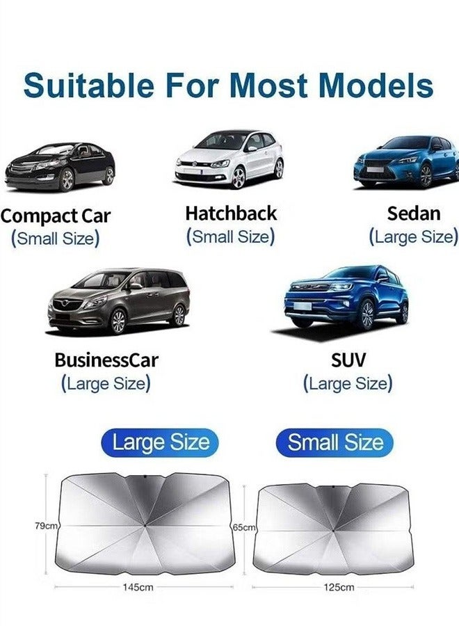 Foldable Car Sunshade, Windshield, UV and Heat Sun Visor Protector - Image 4