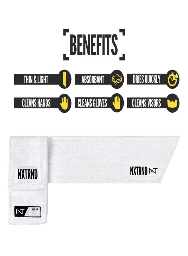 NXT NXTRND Nxtrnd Streamer Football Towel, Thin Sports Towel, Dries Hands & Football Accessories (White) - Image 3