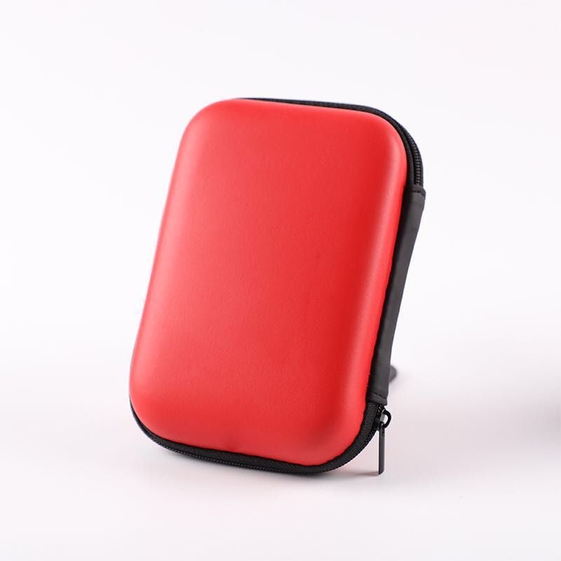 2.5-Inch Hard Drive Case Shockproof Storage Box Red 