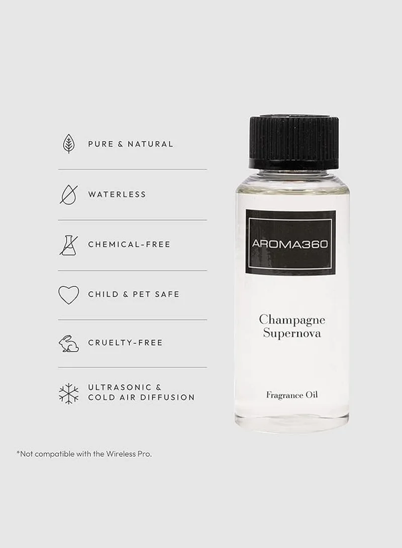 AROMA360 Champagne Supernova Fragrance Oil Blend - Hotel Inspired for Luxury Essential Oil Diffusers - Aromatherapy Scent Diffuser Oil - Bamboo, Jasmine, and Ginger