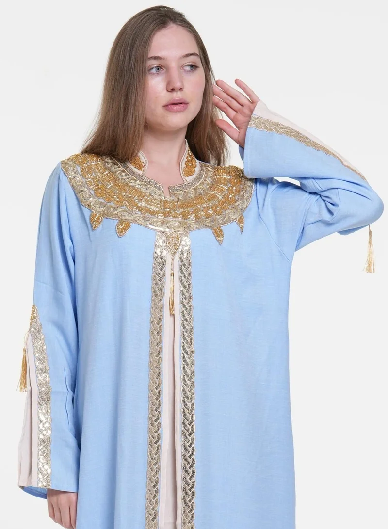 AL BENT AL SHARQIEH linen jalabiya arabian traditional dress