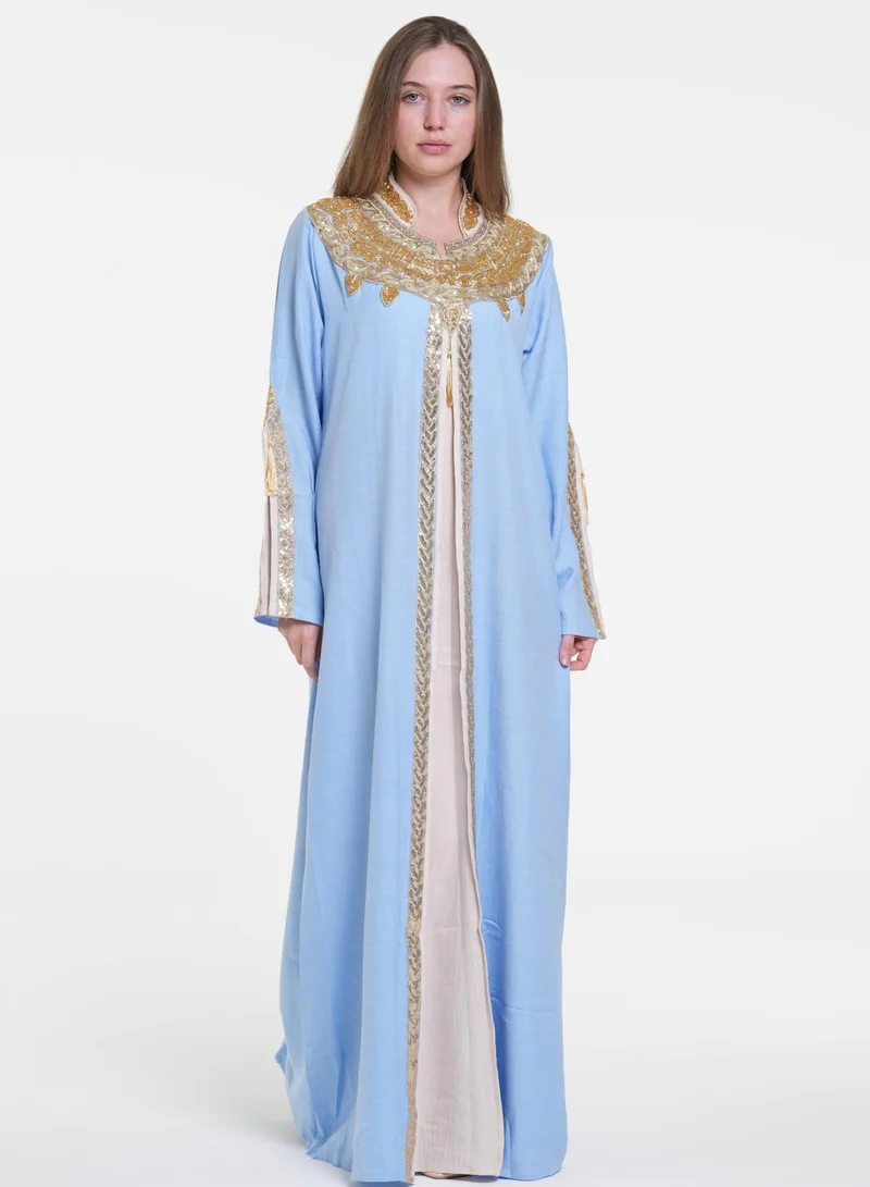 AL BENT AL SHARQIEH linen jalabiya arabian traditional dress