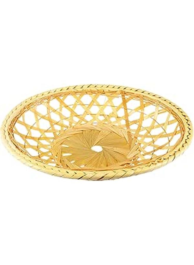 Handwoven Small Fruit Basket with Hollow Weave for Kitchen Dining Storage - Image 1