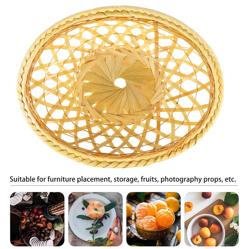 Handwoven Small Fruit Basket with Hollow Weave for Kitchen Dining Storage - Image 4