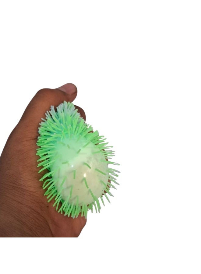 Needoh 8CM Colourful Neon Squeeze Puffer Ball Squishy Sensory Soft Balls - Image 2