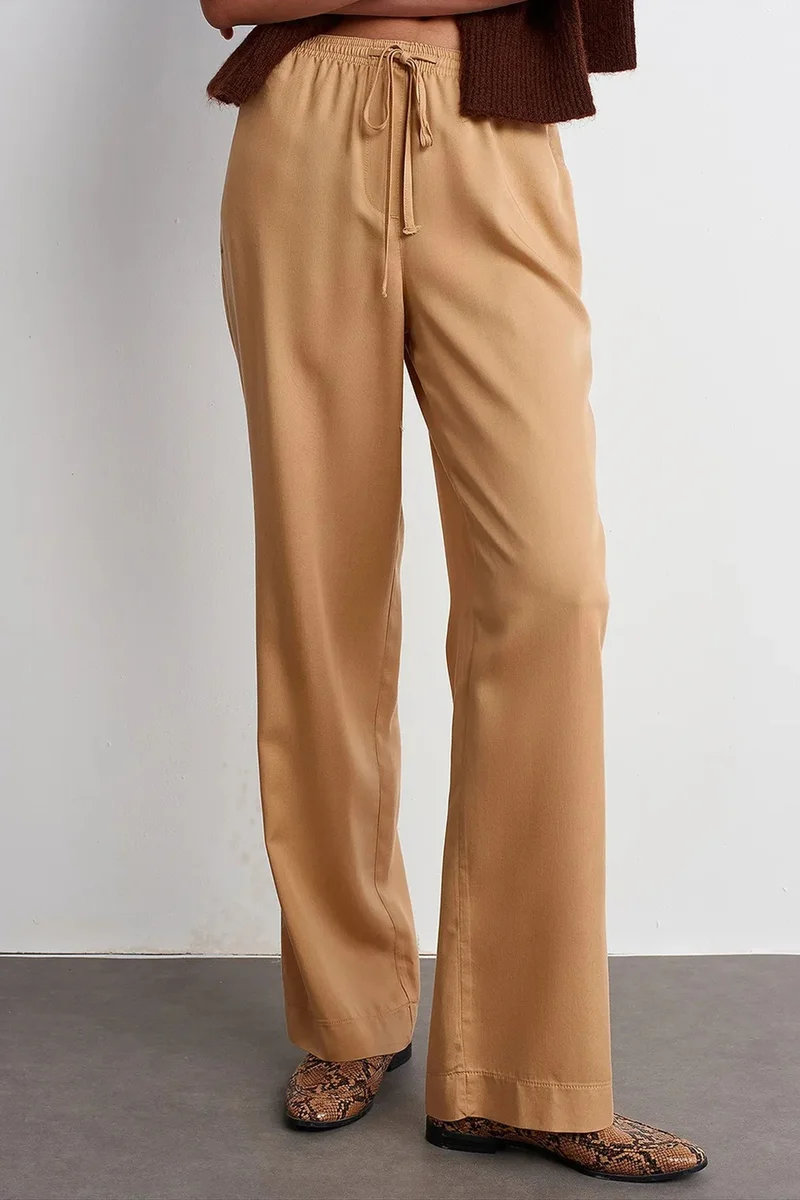 ديلفين DILVIN Women's Tencel Wide-Leg Trousers