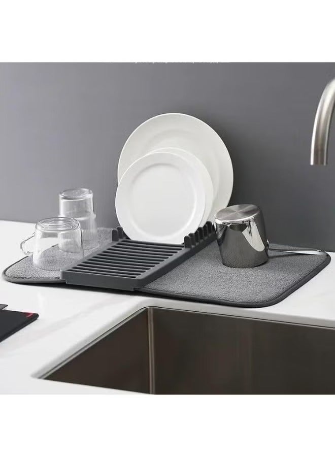 كيتشينو مفرش أطباق لسطح المطبخ وأدوات المائدة لتخزين ووسادة تصريف قابلة للطي وقابلة للإزالة - Image 1