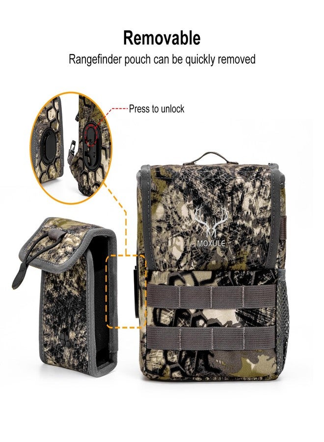 MOXULE Binoculars Chest Bag - Bino Bag with Rangefinder Pocket and Waterproof Cover for Hunting, Hiking, Bird Watching, Camouflage, 8.66 x 3.35 x 7.28 inches, outdoor, rugged, tactical - Image 2