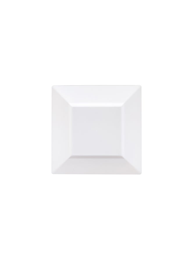 Restaurantware Restaurantware-10.8 x 10.8 x 0.5 Inch Party Plates, 100 Disposable Plastic Dessert Plates - Square, Heavy-Duty, White Plastic Salad Plates, Serve Sides Or Appetizers, For Weddings Or Catering  - Image 1